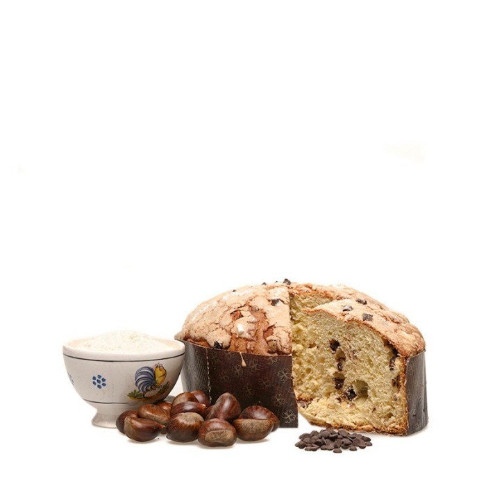 Panettone with chocolate and candied chestnuts (CHRISTIMAS CAKE)